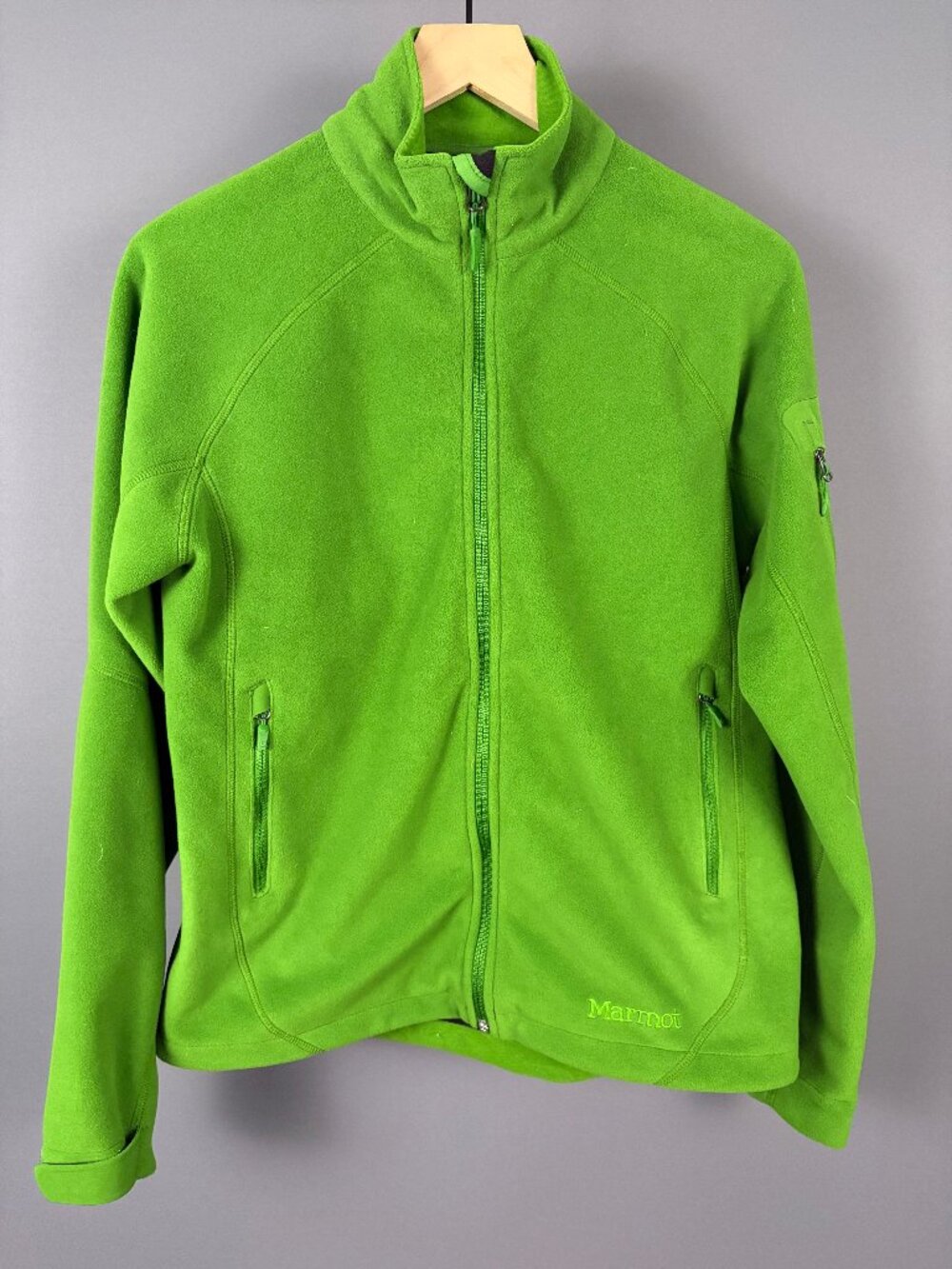 Marmot Core Windstopper Fleece Jacket Women's M Green Gore Full Zip
